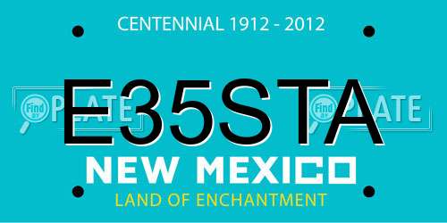 E35STA New Mexico License Plate