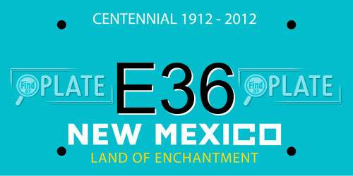E36 New Mexico License Plate