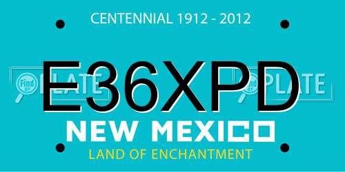 E36XPD New Mexico License Plate