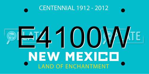 E4100W New Mexico License Plate