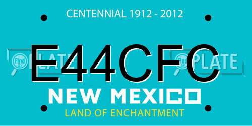 E44CFC New Mexico License Plate