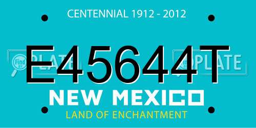 E45644T New Mexico License Plate