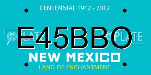 E45BBO New Mexico License Plate
