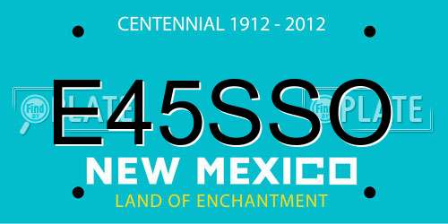 E45SSO New Mexico License Plate
