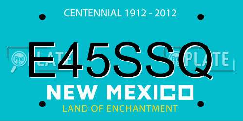 E45SSQ New Mexico License Plate