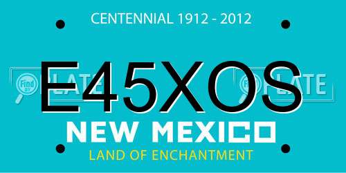 E45XOS New Mexico License Plate