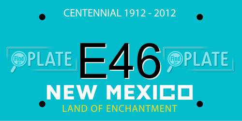 E46 New Mexico License Plate