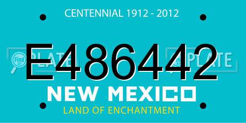 E486442 New Mexico License Plate