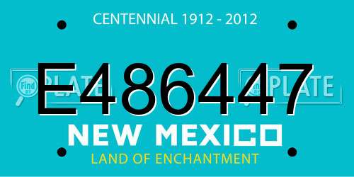 E486447 New Mexico License Plate