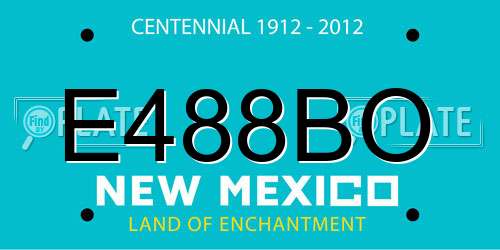 E488BO New Mexico License Plate