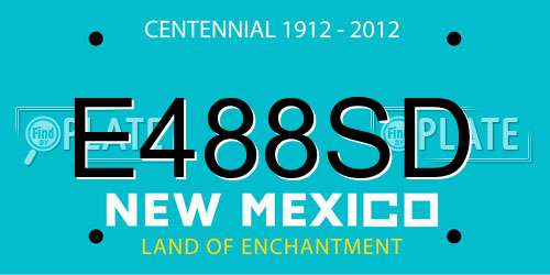 E488SD New Mexico License Plate