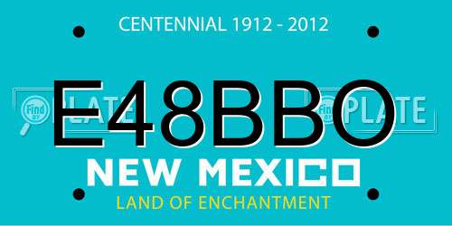 E48BBO New Mexico License Plate