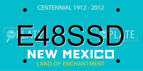 E48SSD New Mexico License Plate