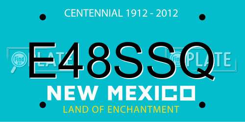 E48SSQ New Mexico License Plate