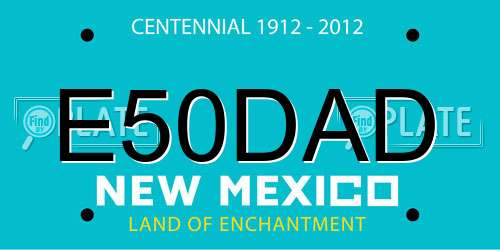 E50DAD New Mexico License Plate