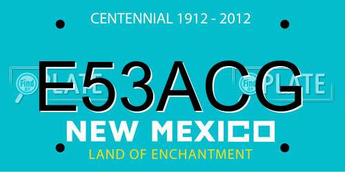 E53ACG New Mexico License Plate