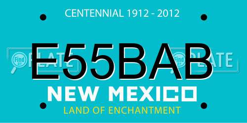 E55BAB New Mexico License Plate