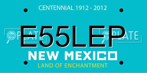 E55LEP New Mexico License Plate