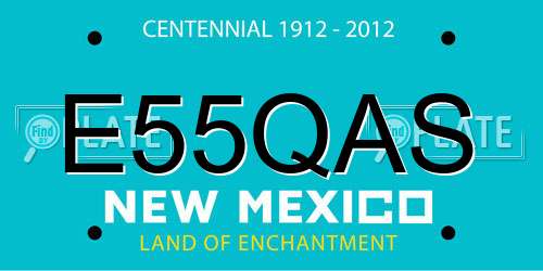 E55QAS New Mexico License Plate