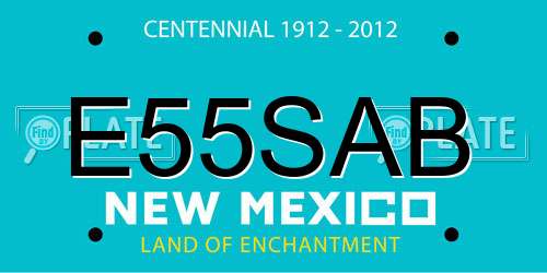 E55SAB New Mexico License Plate