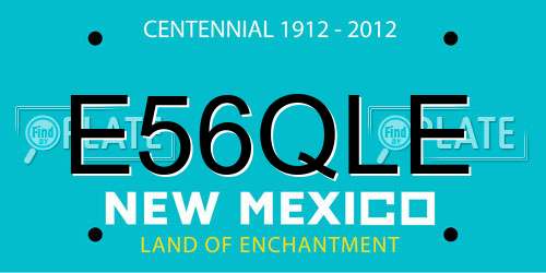 E56QLE New Mexico License Plate