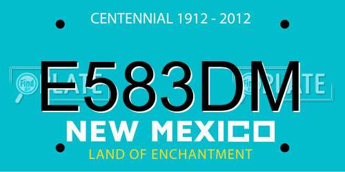 E583DM New Mexico License Plate