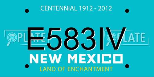 E583IV New Mexico License Plate