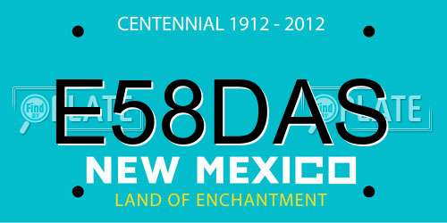 E58DAS New Mexico License Plate