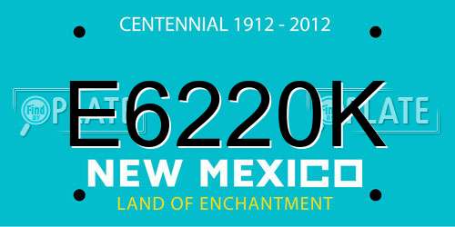 E6220K New Mexico License Plate