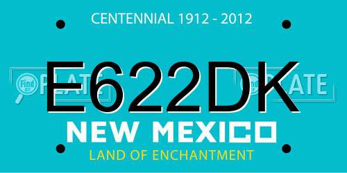 E622DK New Mexico License Plate