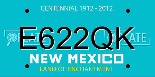 E622QK New Mexico License Plate