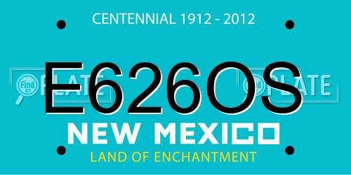 E626OS New Mexico License Plate