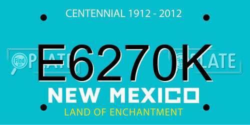 E6270K New Mexico License Plate