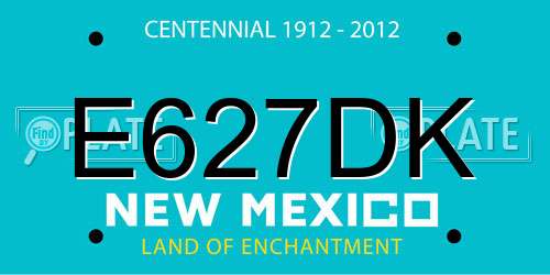 E627DK New Mexico License Plate