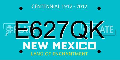 E627QK New Mexico License Plate