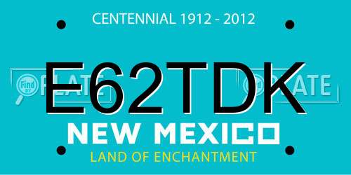 E62TDK New Mexico License Plate