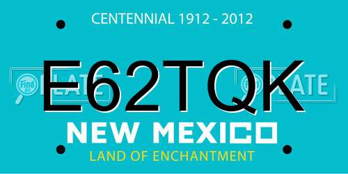 E62TQK New Mexico License Plate