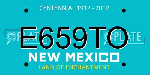 E659TO New Mexico License Plate