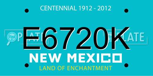 E6720K New Mexico License Plate