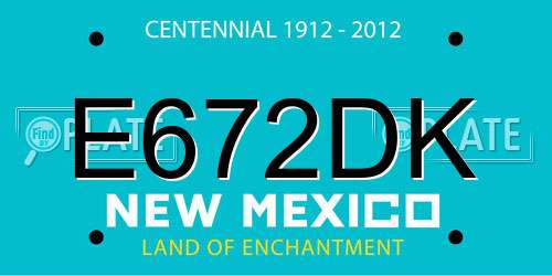 E672DK New Mexico License Plate