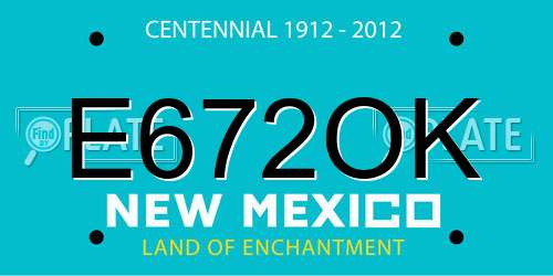 E672OK New Mexico License Plate