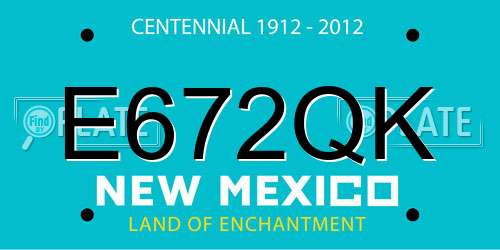 E672QK New Mexico License Plate