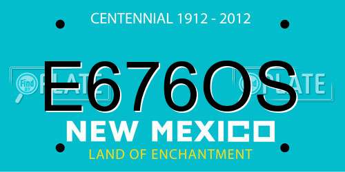 E676OS New Mexico License Plate