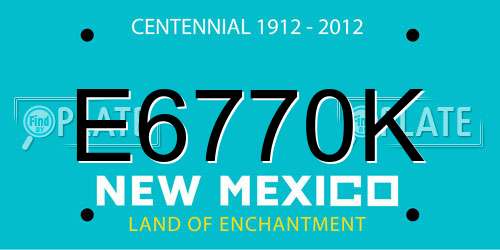 E6770K New Mexico License Plate