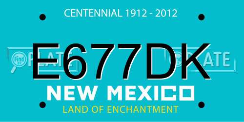 E677DK New Mexico License Plate