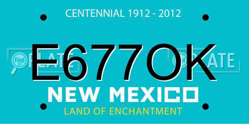 E677OK New Mexico License Plate