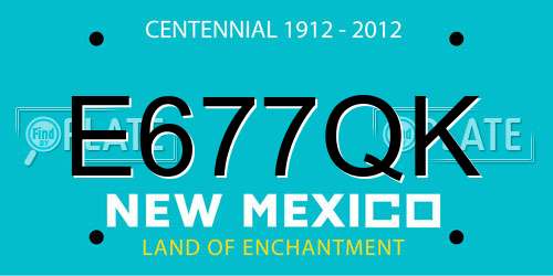 E677QK New Mexico License Plate