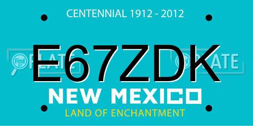 E67ZDK New Mexico License Plate