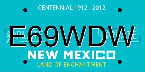 E69WDW New Mexico License Plate