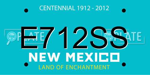 E712SS New Mexico License Plate